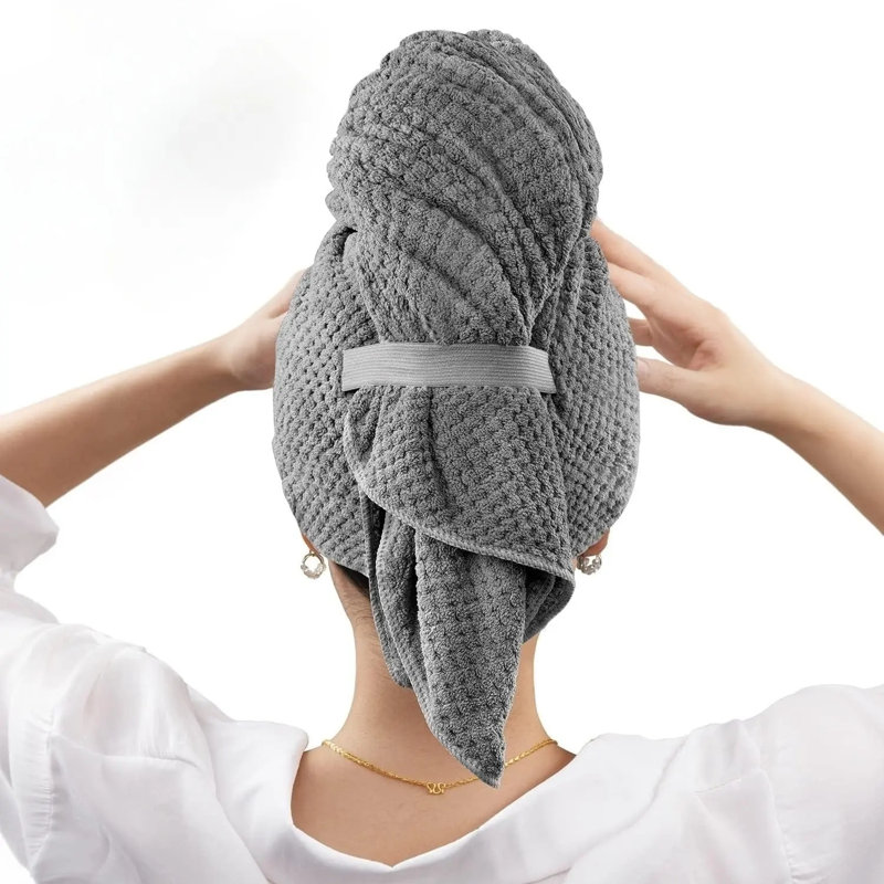 Sèche-cheveux super absorbant à séchage rapide, Gris