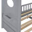 Lit simple en bois avec lit gigogne et tablettes de rangement, conception de maison de jeu fantaisiste pour enfants, blanc-161018063-161018062