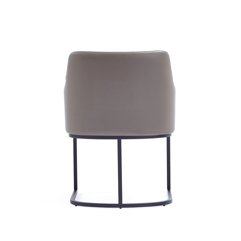 Serena Leatherette Side Chair Dining Chair, Gray