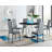 Scottsmoor 6 Seater High Gloss Round Dining Table Set with 6 Luxury Faux Leather Dining Chairs-59129732-59129741-62737743