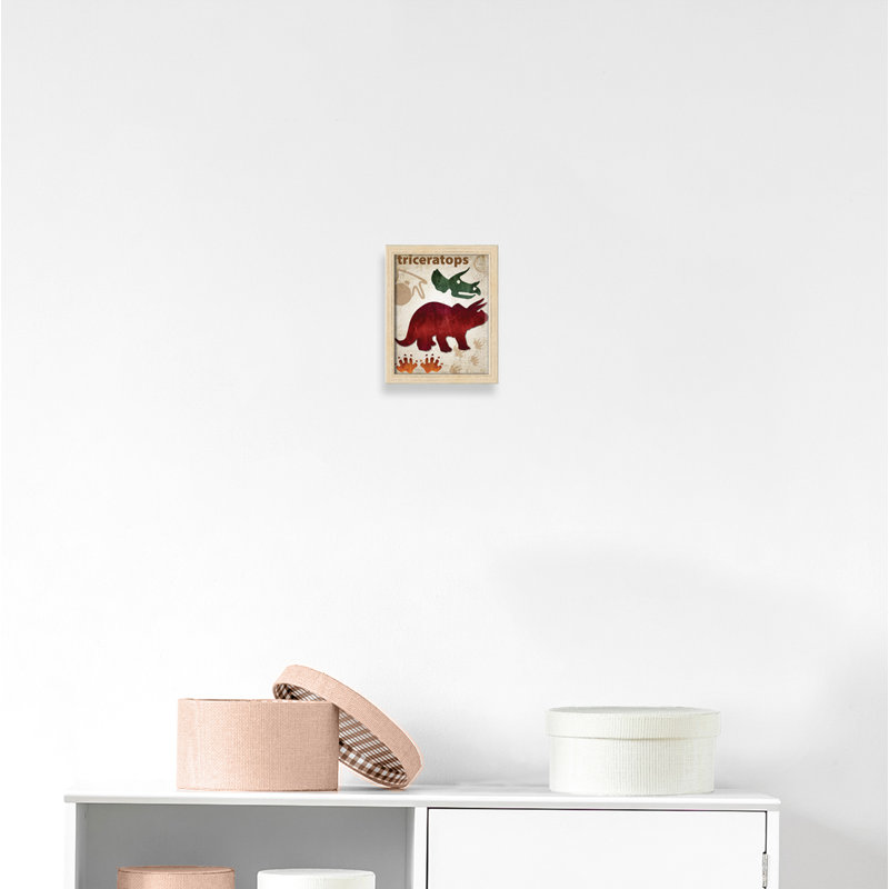 Adhésif décoratif dinosaures-04 ', H 11 po x l 9 po x P 1,1875 po, Cadre boîte beige