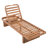 Finnell Patio Acacia Wood Chaise Lounge With PE Rattan & Cushions