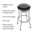 Swivel Upholstered Counter Stool with Steel Frame