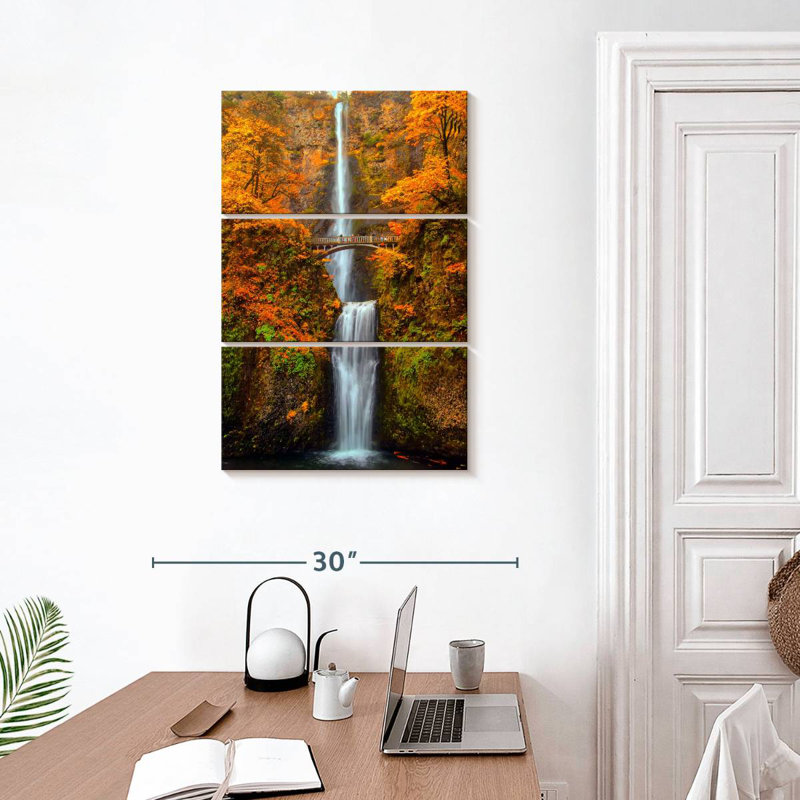 Cascade d'Alvord Multnomah en automne, H 32 po x l 20 po