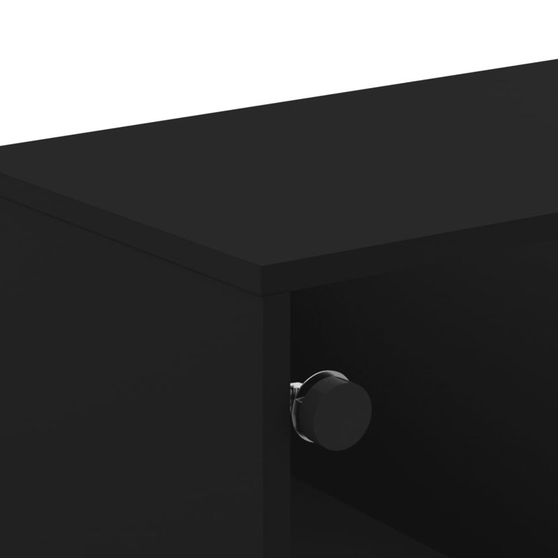 Aanuoluwa Coffee Table with Storage, Black