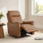 Fauteuil inclinable électrique pivotant en cuir véritable avec poche et port USB-675632078
