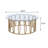Rafila Round Coffee Table with Glass Top in Chocolate Chrome and Clear