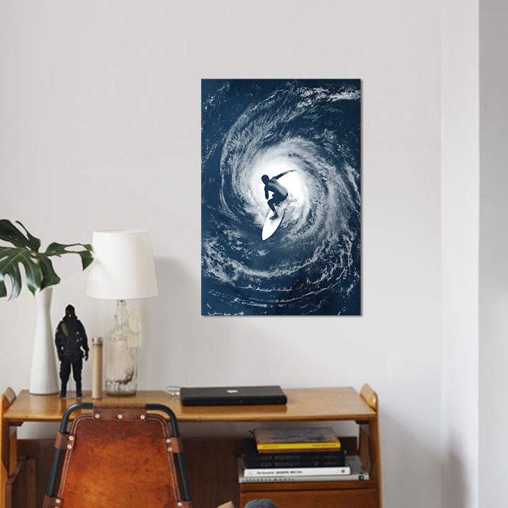 « category 5 », reproduction sur toile, H 26 po x l 18 po x P 1,5 po, Toile avec cadre noir, Pas de tapis