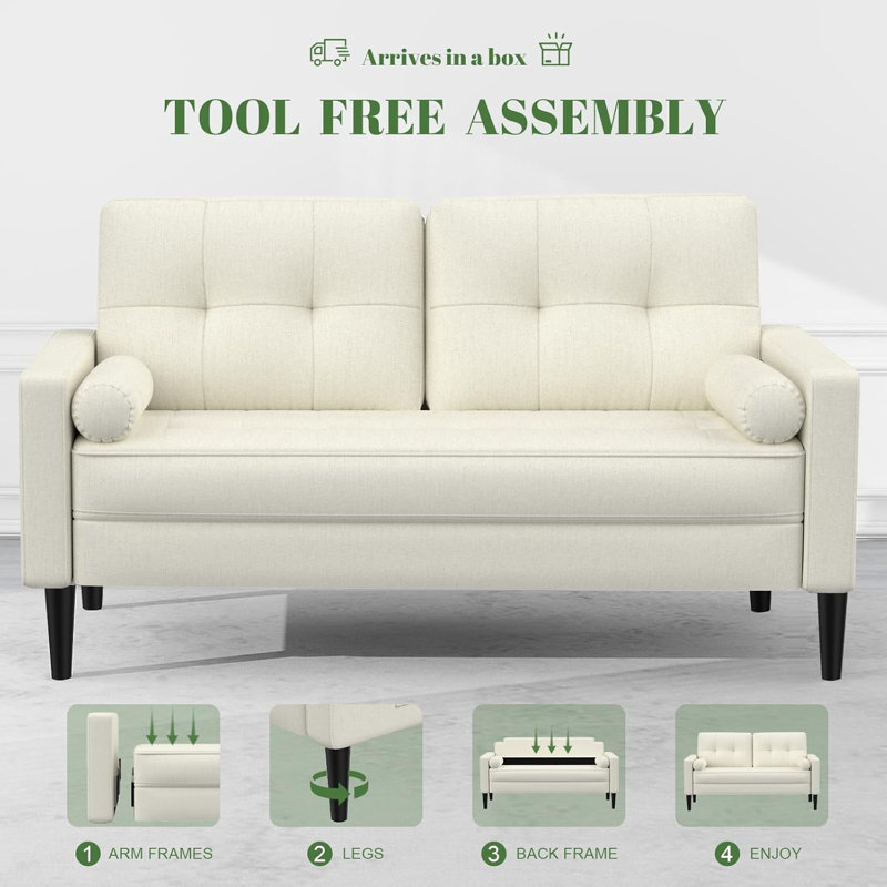 2 Seater Linen Sofa
