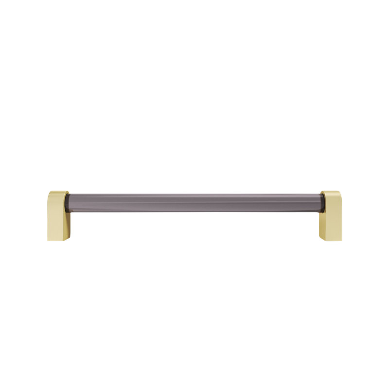 Clarity Acrylic Appliance Pull, Satin Brass/Smoke, 18"