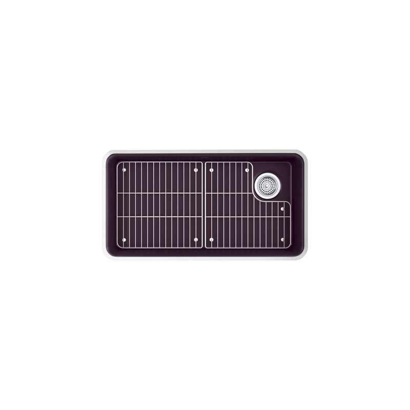 Cairn 33 In. X 18-5/16 In. X 5-11/16 In. Undermount Single-Bowl Kitchen Sink, Matte Black Plum