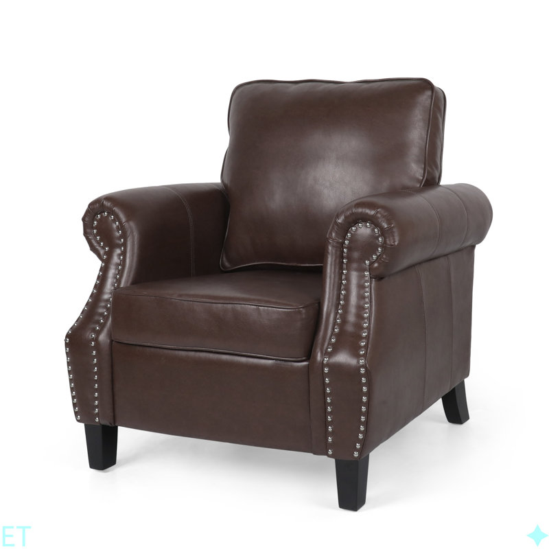 CLUB CHAIR, chaise en similicuir