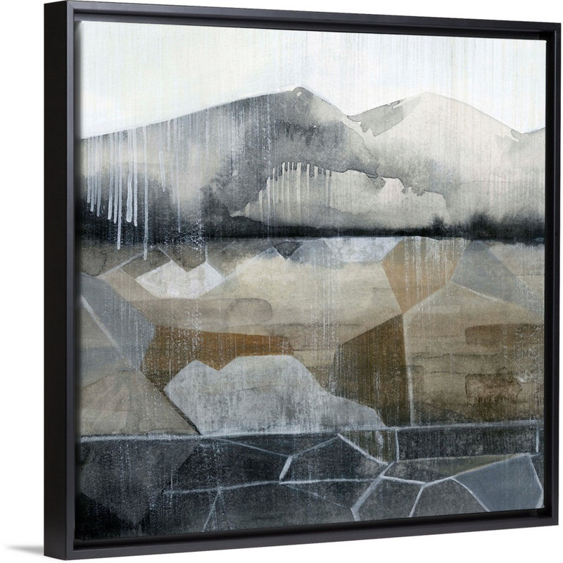 «Valley Stormscape II» par Grace Popp, reproduction d'art sur toile, H 22 po x l 22 po x P 1,75 po, Cadre flottant noir