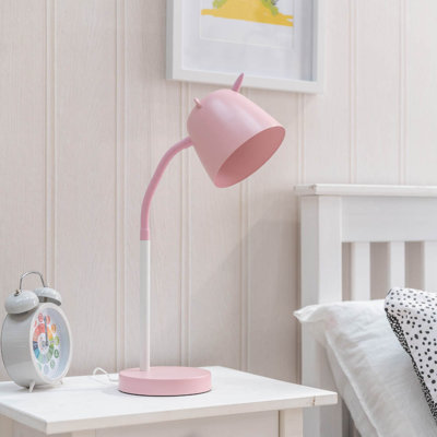Barrault 33.5cm White/Pink Table Lamp