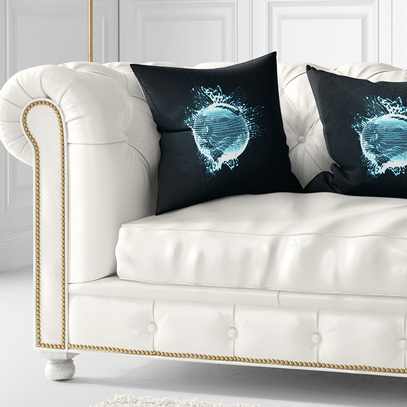  Housse et insert de coussin abstrait sphérique abstrait 3D, 16 po x 1 po, Coussin décoratif