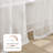 Aileen Textured Raindrop Sheer Pair Window Curtain Panels