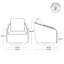 Fauteuil demi-tonneau pivotant de 29,5 po de largeur Nieve-114235526
