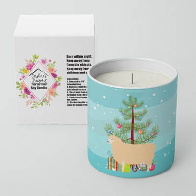 Pine/Christmas Tree Scented Jar Candle with Ceramic Holder