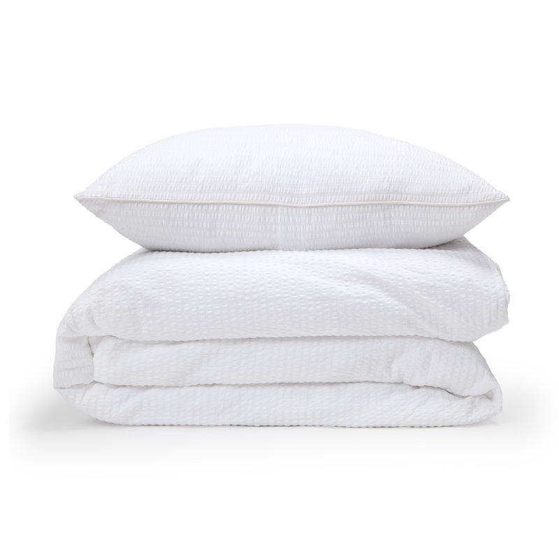 Emily Duvet Cover, White, King Duvet Cover + 2 King Shams