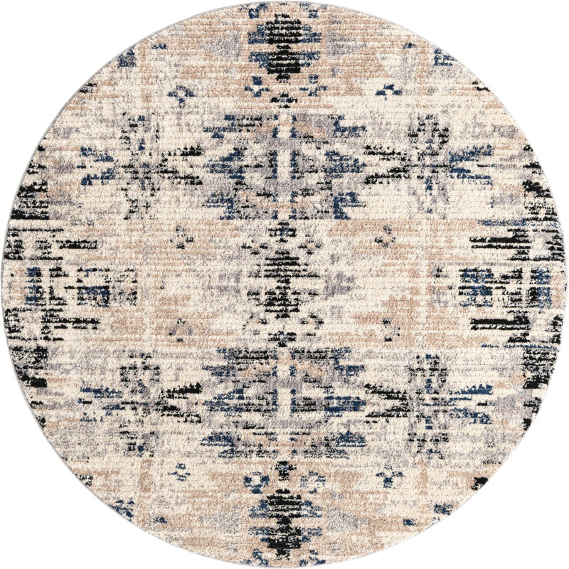 Tucson Geometric Indoor Rug, Round 7'