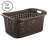 Sterilite Plastic Weave Laundry Organizer Storage Basket, Espresso