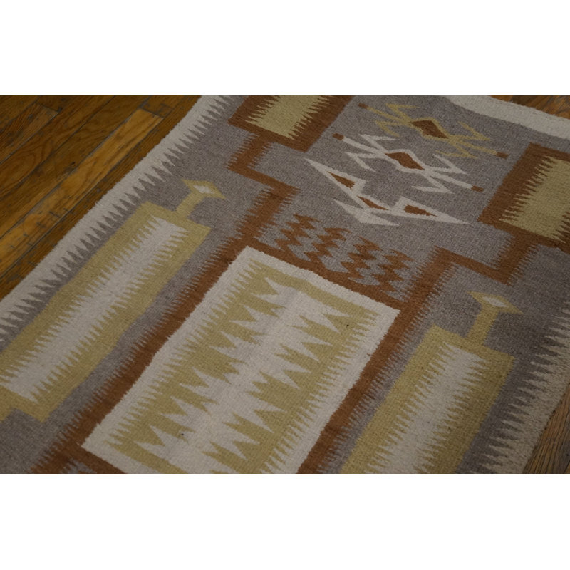 Flatweave Wool Geometric Area Rug