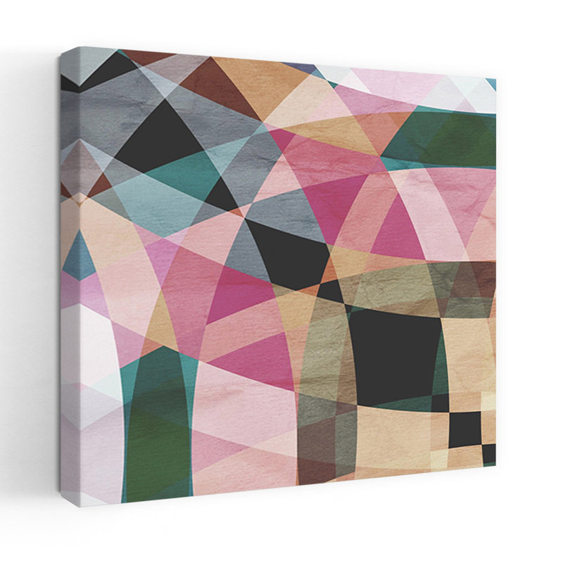 «Geometric Design 1 Abstract», art contemporain, H 48 po x l 48 po