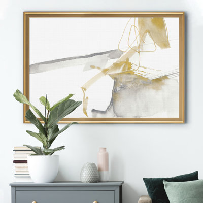 «Gold & Gray Exploration VII», reproduction d'art sur toile encadrée