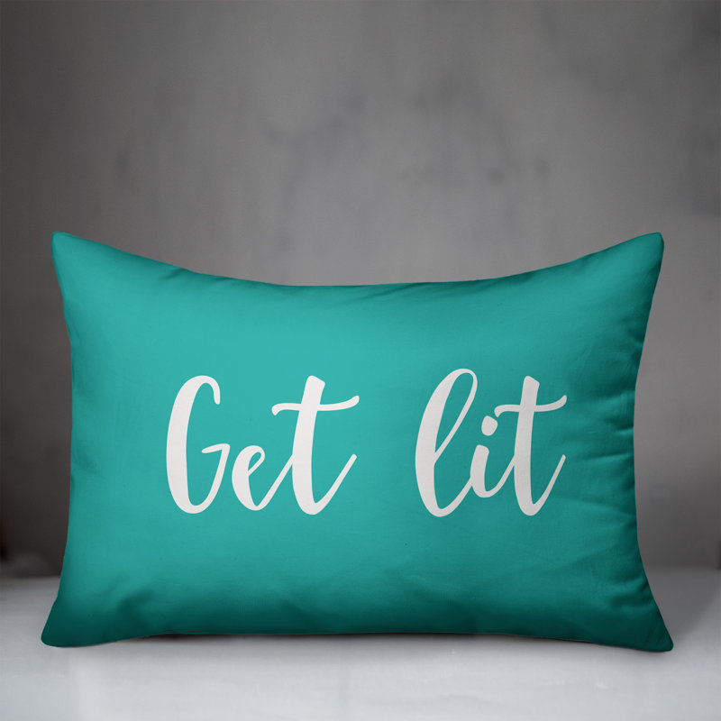 Reversible Throw Pillow, Teal