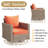 8 Piece Patio Outdoor Conversation Set With Swivel Chairs And Fire Pit Table-210858775