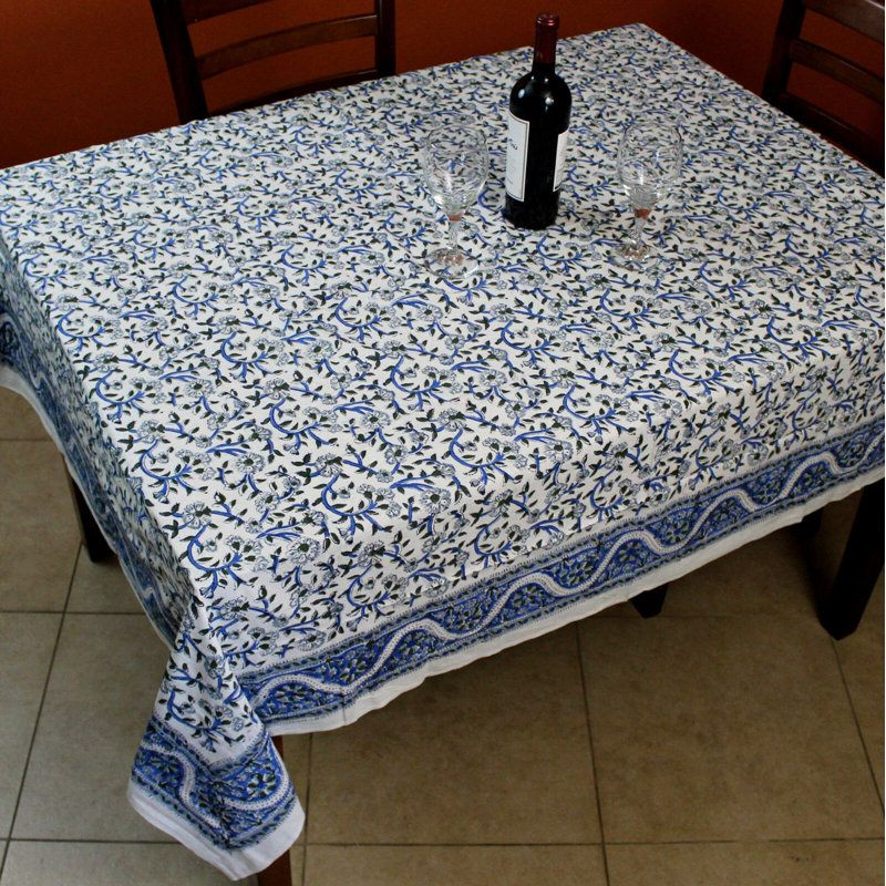 Grimaldi Hand Block Printed Cotton Tablecloth