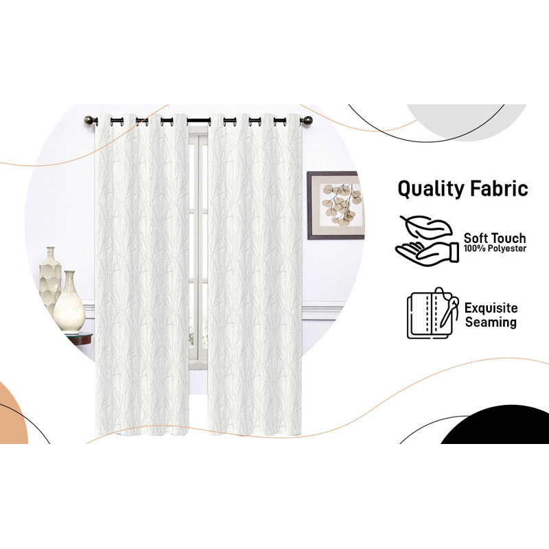Room Darkening Curtain Single Panel, White