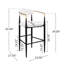 Lot de 2 tabourets de bar rembourrés beiges, pieds en fer, pour îlot de cuisine de style industriel, format compact, capacité de charge maximale de 120 kg-365667657
