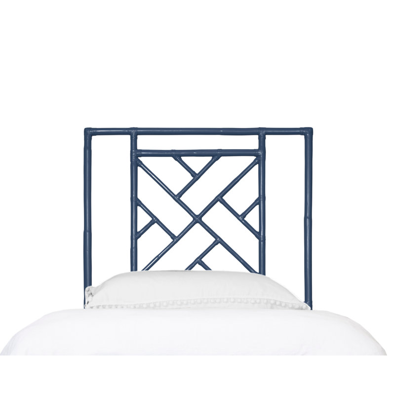 Alden Chippendale Open-Frame Headboard, Twin, Navy Blue