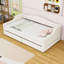 2 Drawers Upholstered Twin XL Daybed with LED Lighting-1459152807