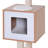 47” Modern Cat Tree Multi-Level Scratching Post With Cube Cave Enclosure