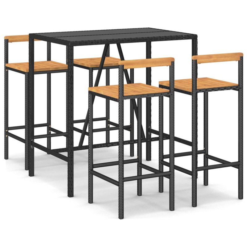 Forloney 40cm Bar Set, Black