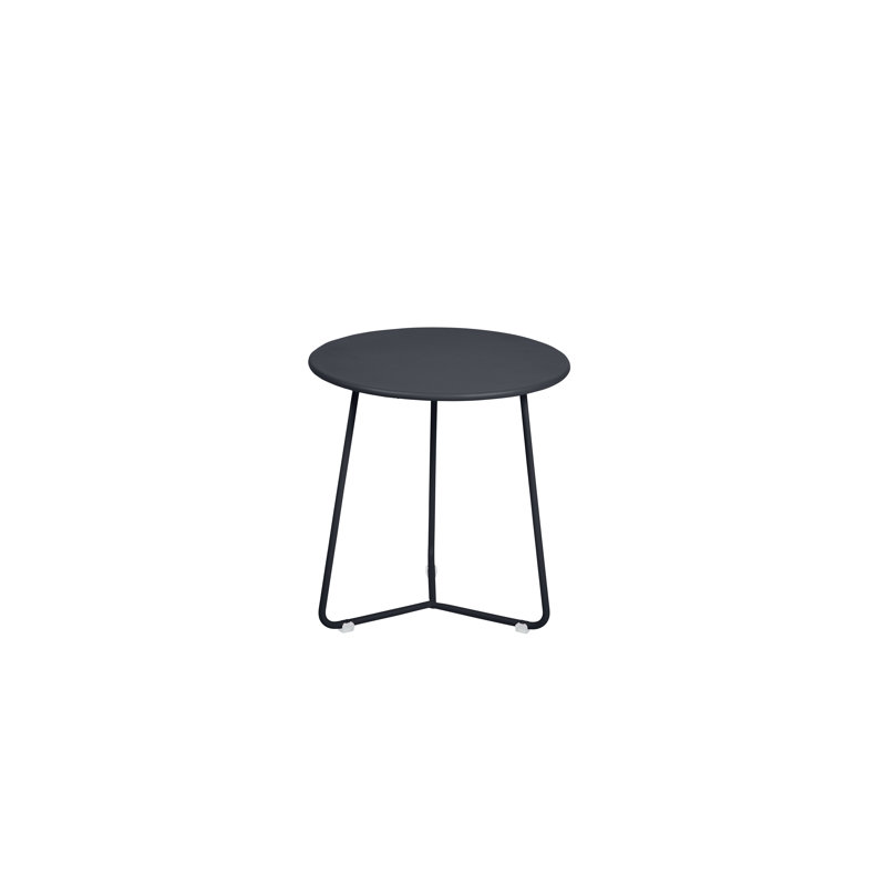 Cocotte Outdoor Round Side Table, 14" H x 13.5" L x 13.5" W, Anthracite