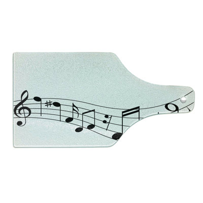 East Urban Home Glass Music Note Cutting Board