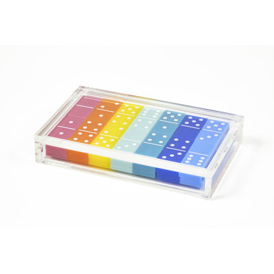 Lucite Domino Set Multicolor