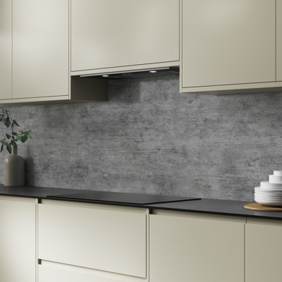 Brooklyn Concrete Aluminium Kitchen Hob Splashback