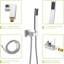 Pomme de douche double Finish - fixation au plafond de 10 pouces avec pluie et robinet de poche facile à nettoyer inclus