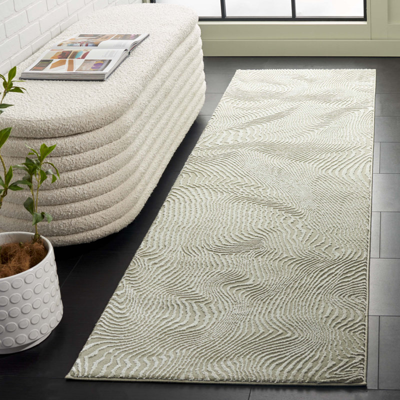 Jeron Performance Abstract Rug, Runner 2'3" x 8'