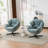 Upholstered Tufted Swivel Accent Chair-943064303