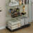 4-Tier Double Door Glass Display Cabinet With 5 Dynamic Led Modes, Fixed Shelves Floor Standing Showcase For Home Office Store Display