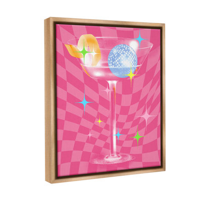 «Groovy Cocktail Pattern Floater Frame» par Lil 'Rue sur toile