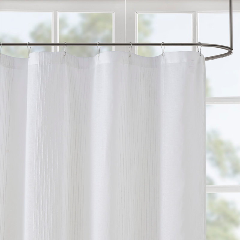 Rideau de douche diaphane, Blanc