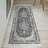 Wrinkle Free Flatweave Traditional Black Area Rug for Living Room, Hallway Runner-494172383