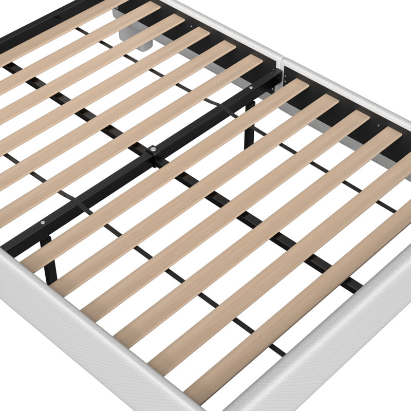 Platform Bed with Wingback Headboard, California King