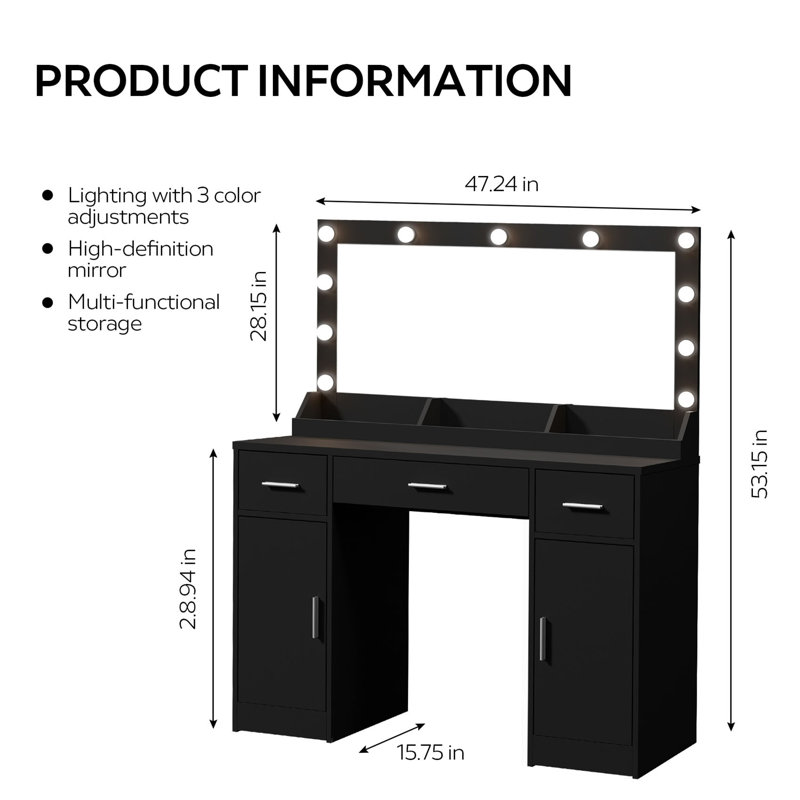 Vanity Desk with Mirror